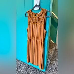Loft Outlet Golden Yellow Dress, size large